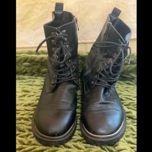 Black Combat Boots.